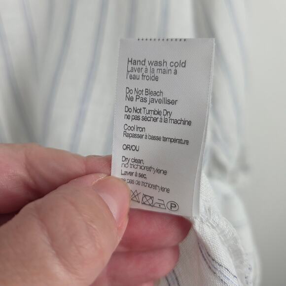 Rosemarine Italian Linen Striped Swim Cover-up Tunic Shirt Size Medium Coastal - Picture 10 of 10